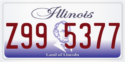 IL license plate Z995377