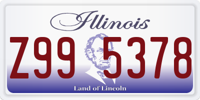 IL license plate Z995378