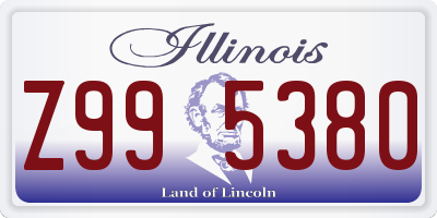 IL license plate Z995380