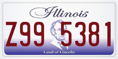 IL license plate Z995381