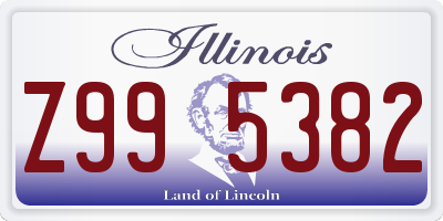 IL license plate Z995382