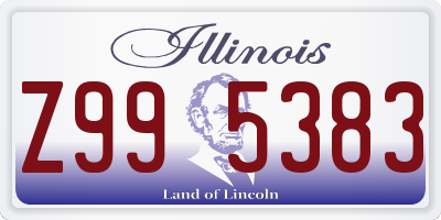 IL license plate Z995383