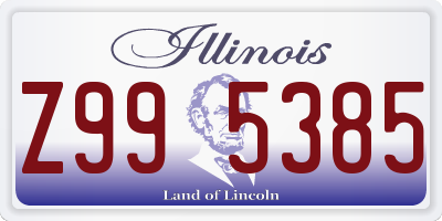 IL license plate Z995385