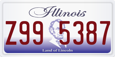 IL license plate Z995387