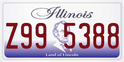 IL license plate Z995388