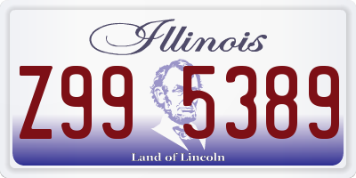 IL license plate Z995389
