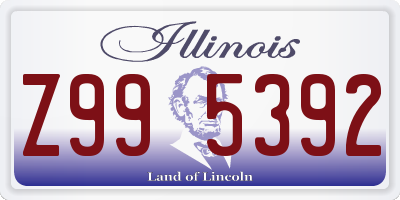 IL license plate Z995392