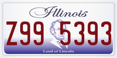 IL license plate Z995393