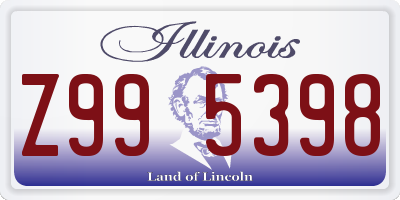 IL license plate Z995398