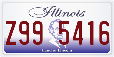 IL license plate Z995416