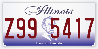 IL license plate Z995417