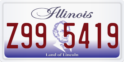 IL license plate Z995419