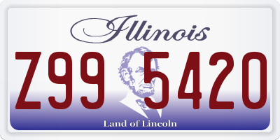 IL license plate Z995420