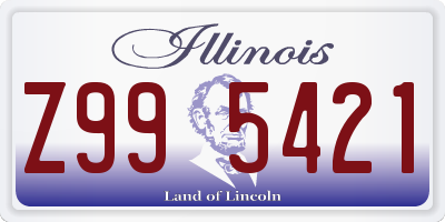 IL license plate Z995421