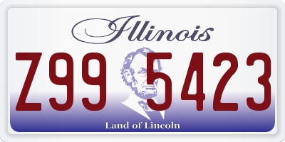 IL license plate Z995423