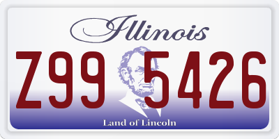 IL license plate Z995426