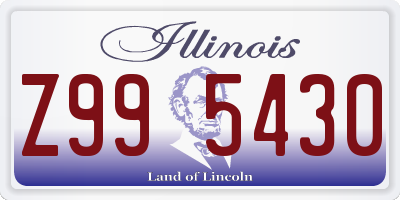 IL license plate Z995430