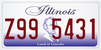 IL license plate Z995431