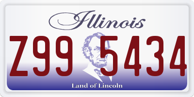 IL license plate Z995434