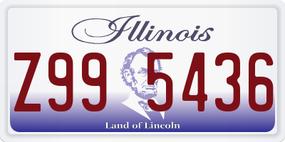 IL license plate Z995436