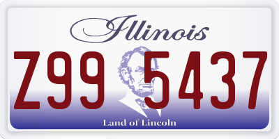 IL license plate Z995437