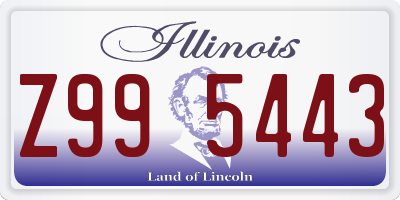 IL license plate Z995443