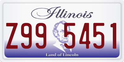 IL license plate Z995451