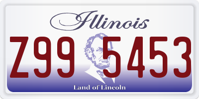 IL license plate Z995453