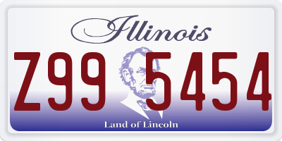 IL license plate Z995454