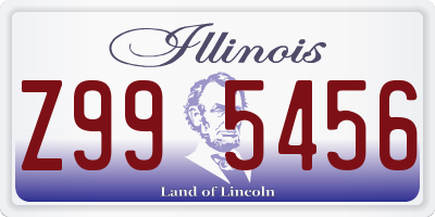 IL license plate Z995456