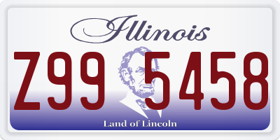 IL license plate Z995458