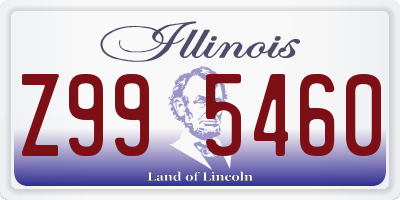 IL license plate Z995460