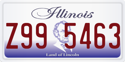 IL license plate Z995463