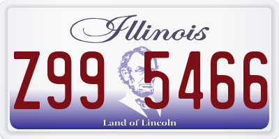 IL license plate Z995466