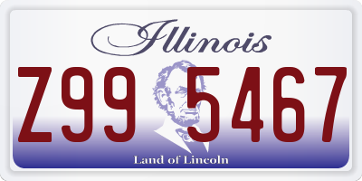 IL license plate Z995467