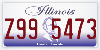 IL license plate Z995473