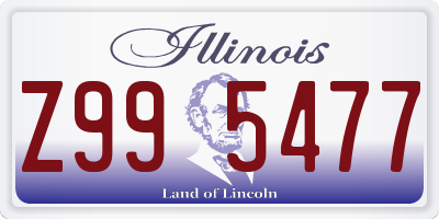 IL license plate Z995477