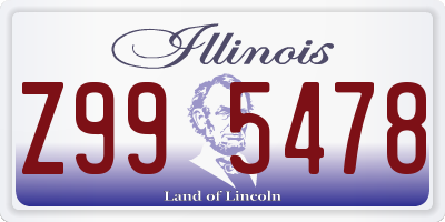 IL license plate Z995478