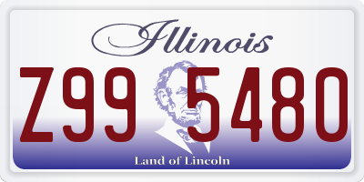 IL license plate Z995480