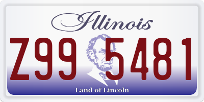 IL license plate Z995481