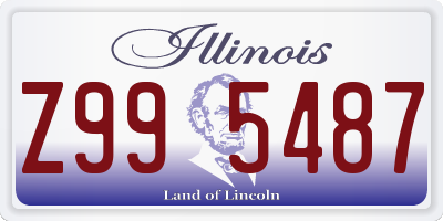 IL license plate Z995487