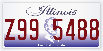 IL license plate Z995488