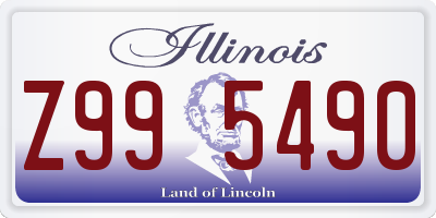 IL license plate Z995490