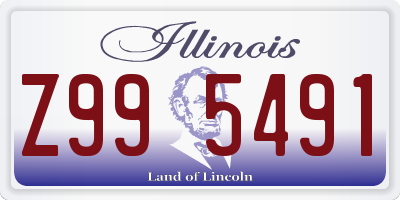 IL license plate Z995491