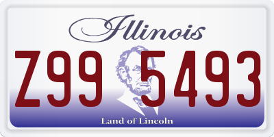 IL license plate Z995493