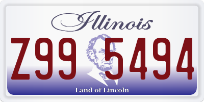 IL license plate Z995494