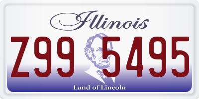 IL license plate Z995495