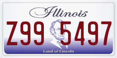 IL license plate Z995497