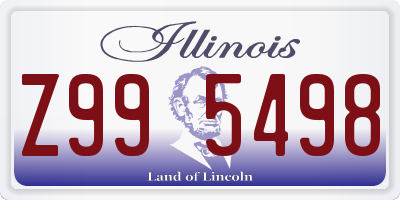 IL license plate Z995498