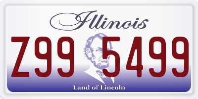 IL license plate Z995499